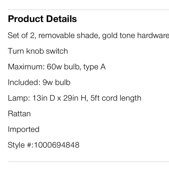 Lillian August similar to Parasol Rattan Lamps - Picture 3 of 3